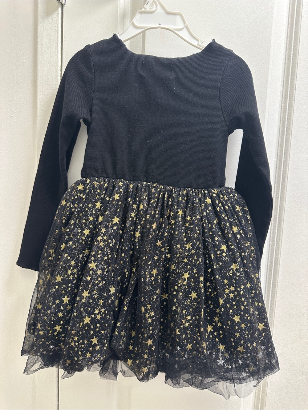 Lola and the Boys 4T Girls Black Unicorn Tulle Dress with Gold Stars - Picture 4 of 5